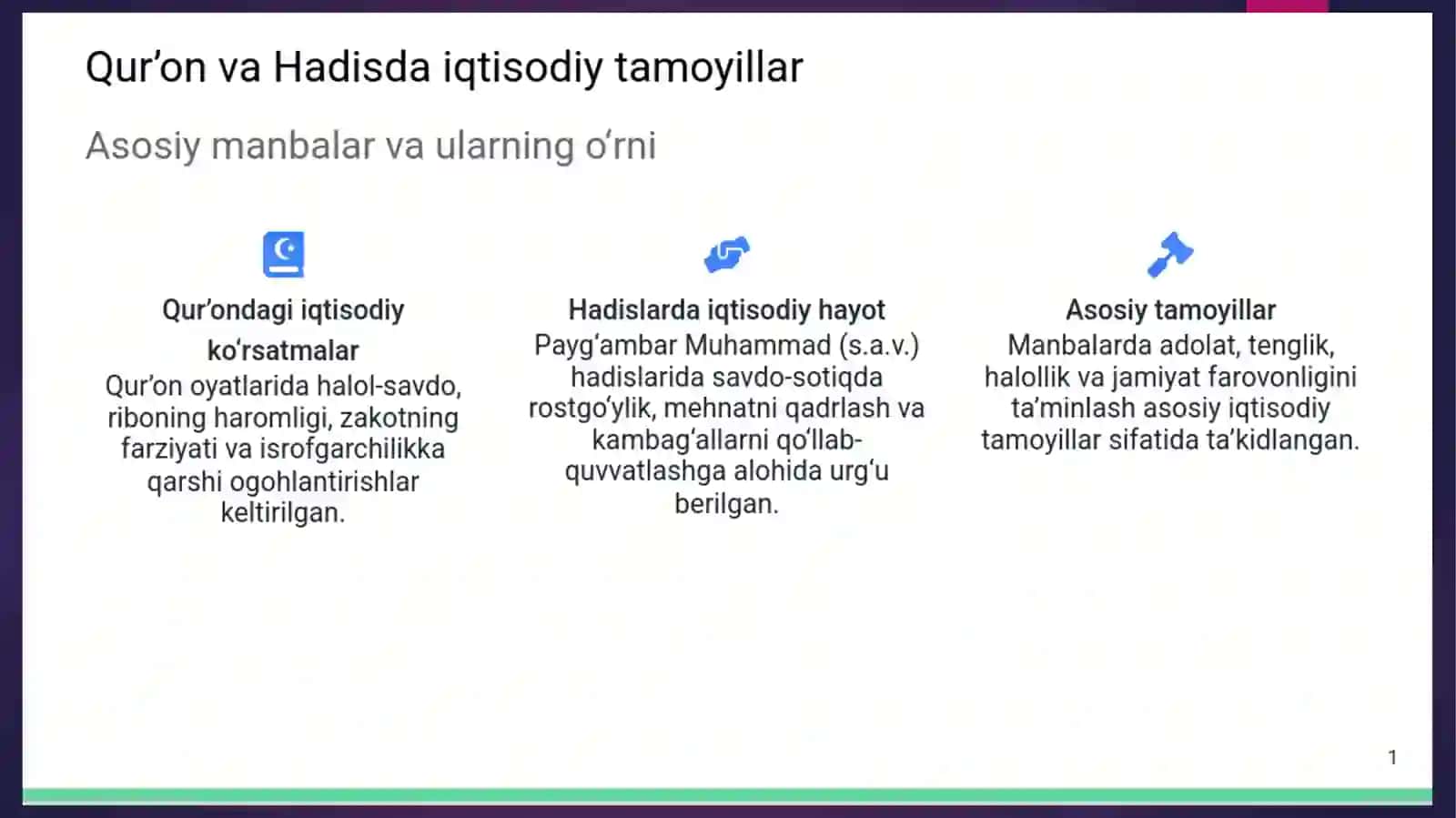 ISLOM DINI IQTISODIY G’OYALARI 4