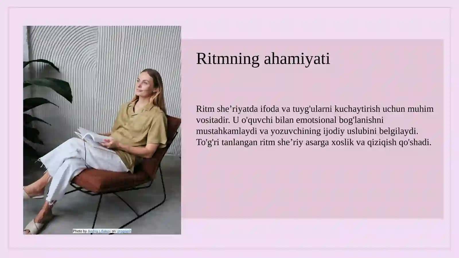 Ritm. Sheʼriyatda ritm turlari. 4
