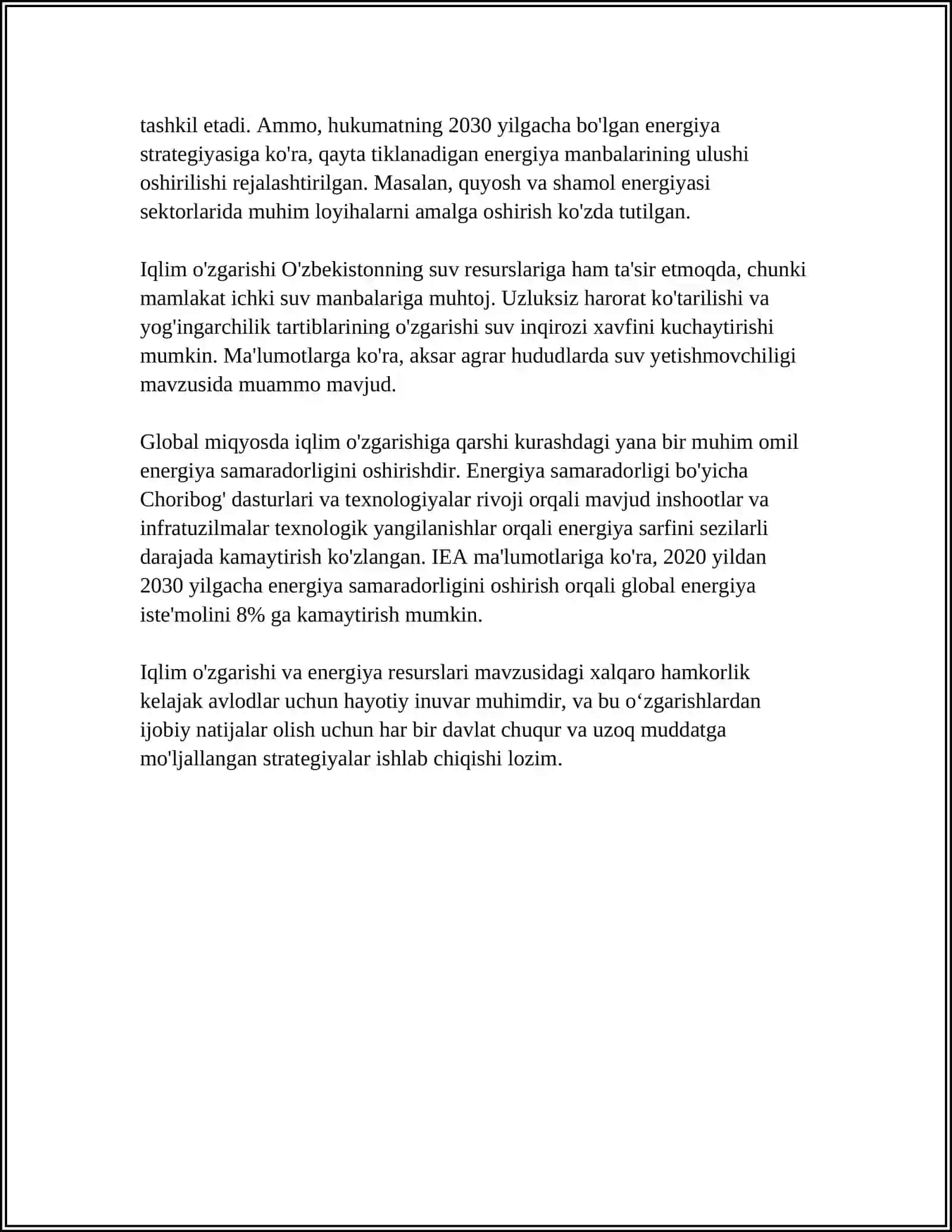 IQLIM OMILLARINING KORXONANING ENERGIYA SARFIGA TASIRI 4