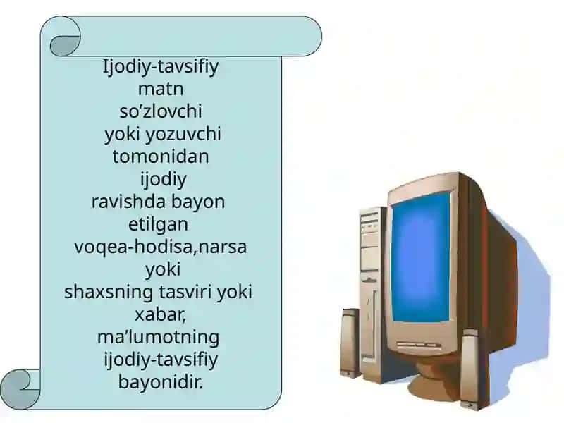Ijodiy-tavsifiy matn 4