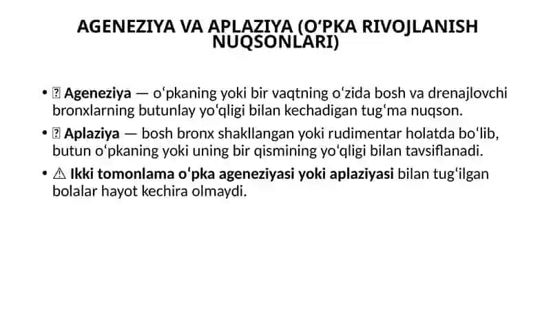 BOLALARDA O‘PKA VA BRONXLARNING RIVOJLANISH NUQSONLARI 4