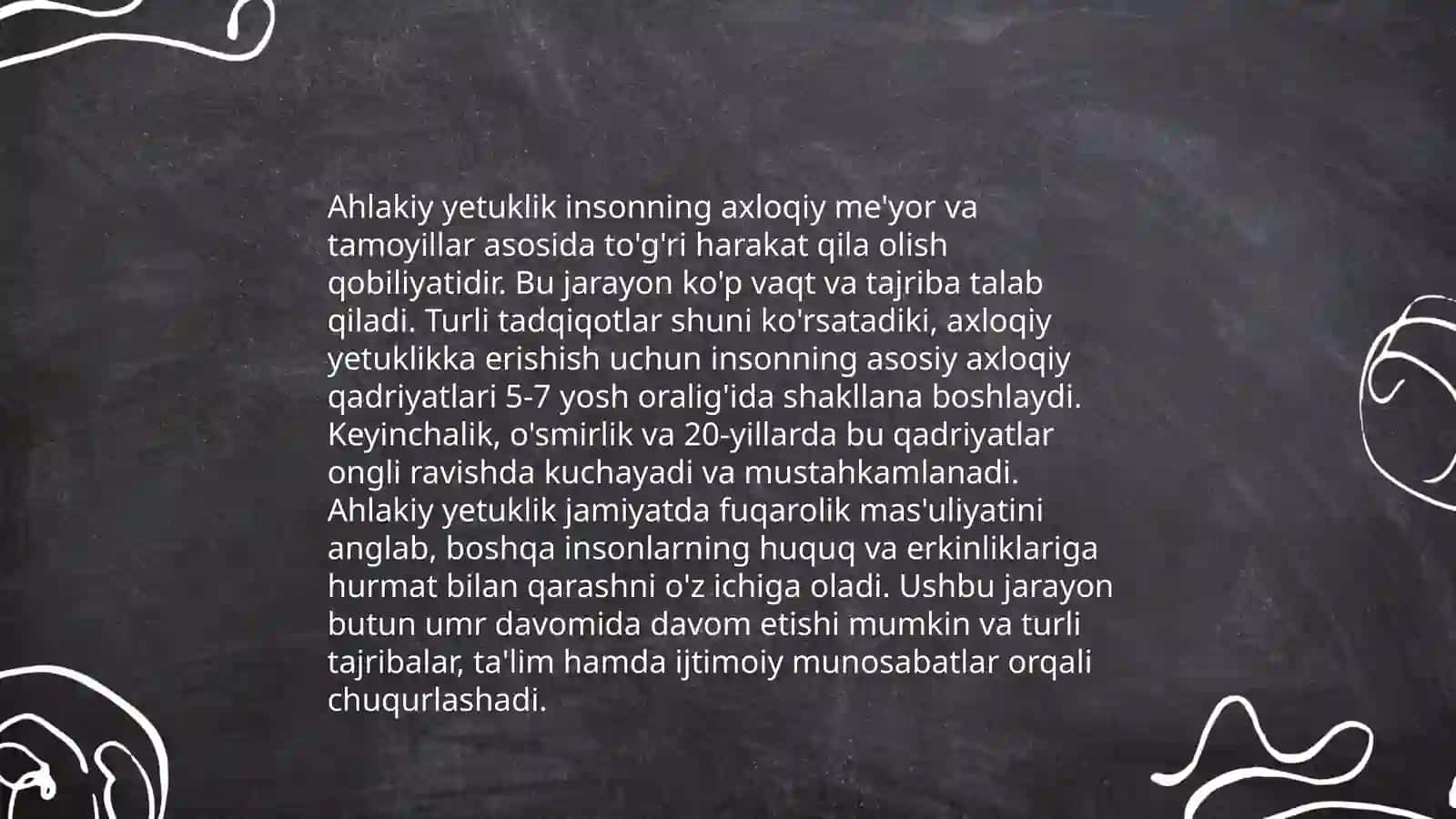 Oʻtgan kunlar asarining tarbiyaviy jihatlar 4