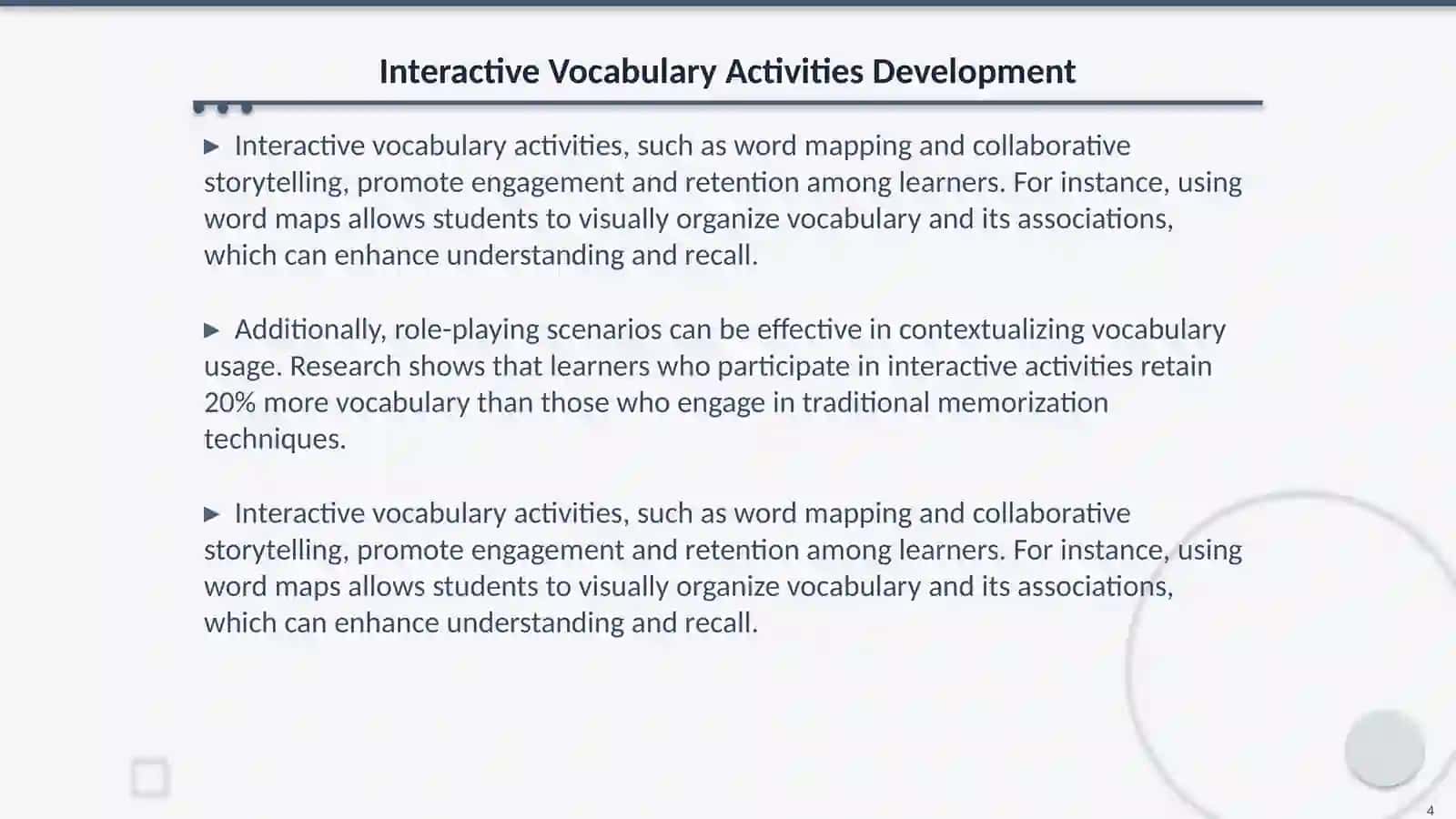 Vocabulary Acquisition Theories 4