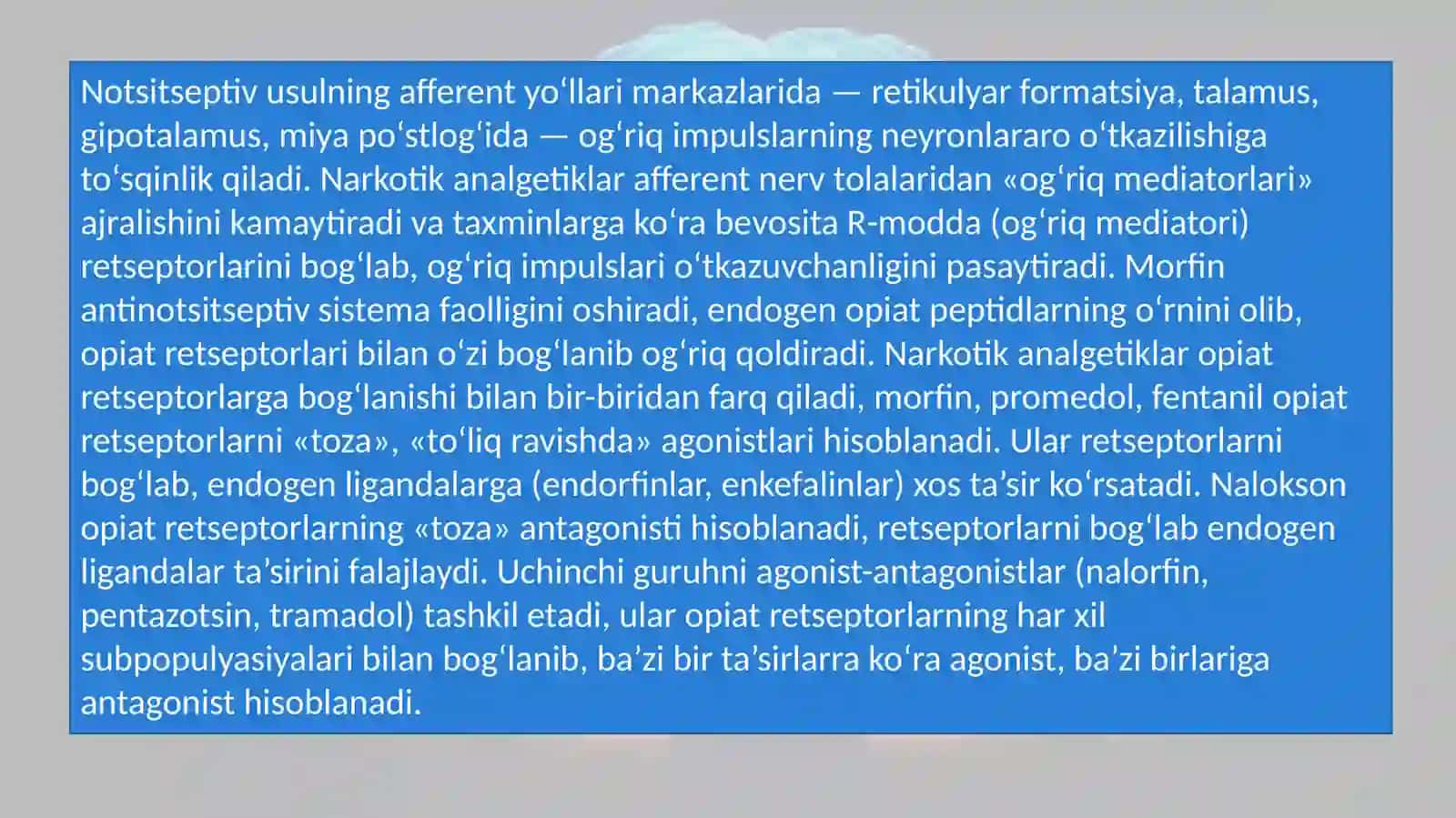 NARKOTIK VA NONARKOTIK ANALGETIKLAR 4