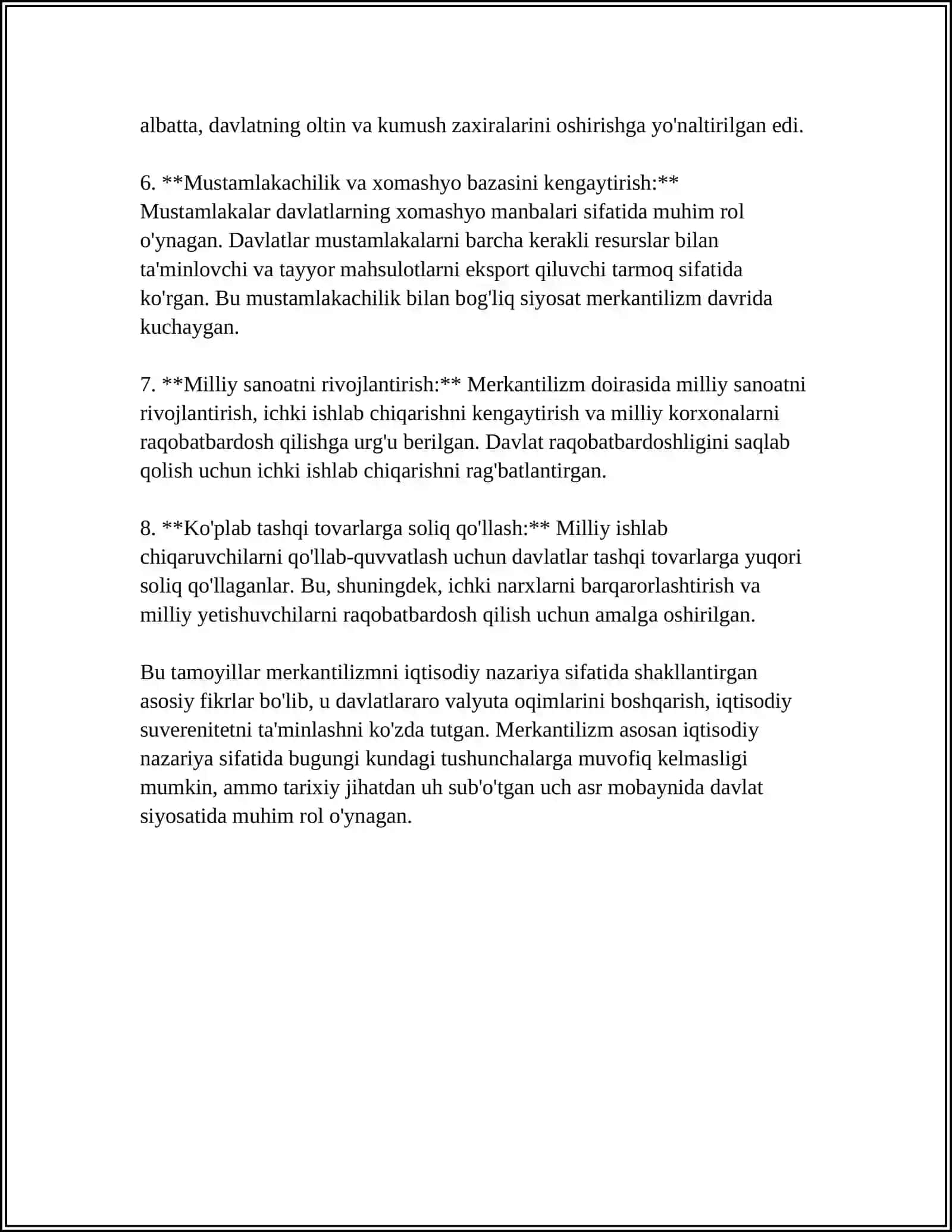 MERKANTILIZM VA KLASSIK IQTISODIYA 4