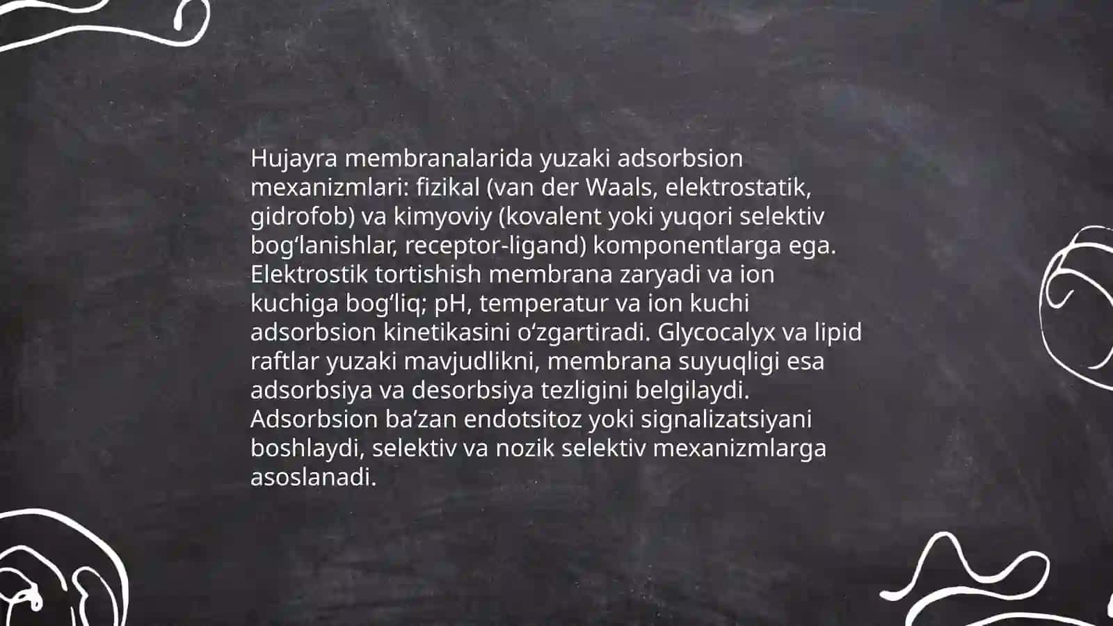 Organizmdagi adsorbsion jarayonlar 4