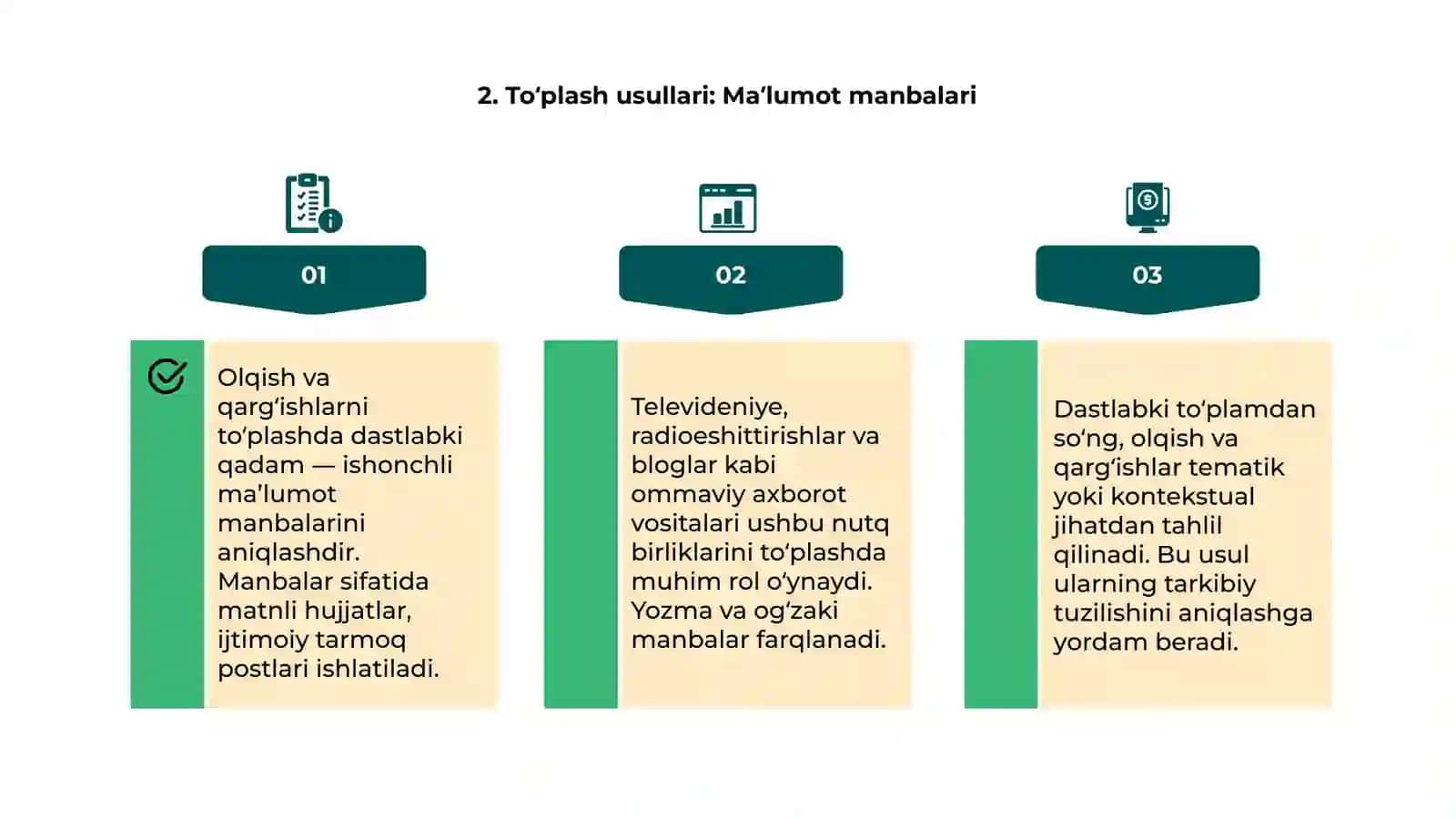 Olqish va qarg'ishlar namunalarni to'plash va tahlil qilish 4
