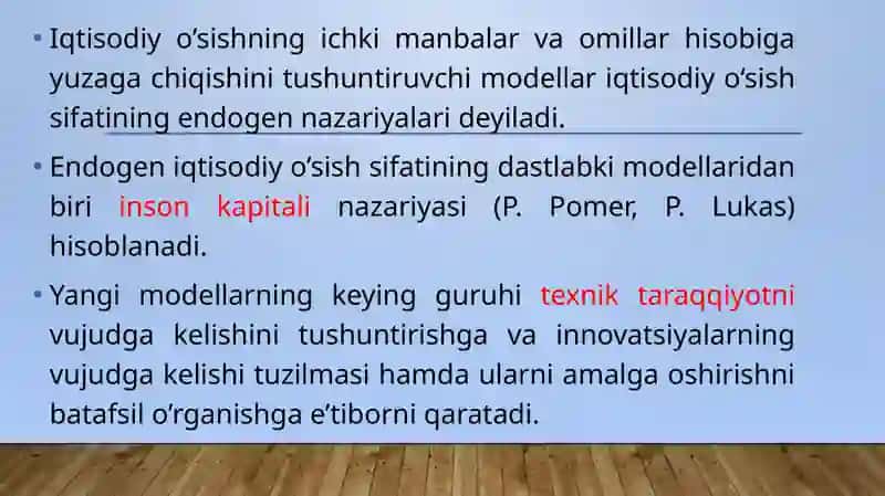 O’sish dvigateli 4