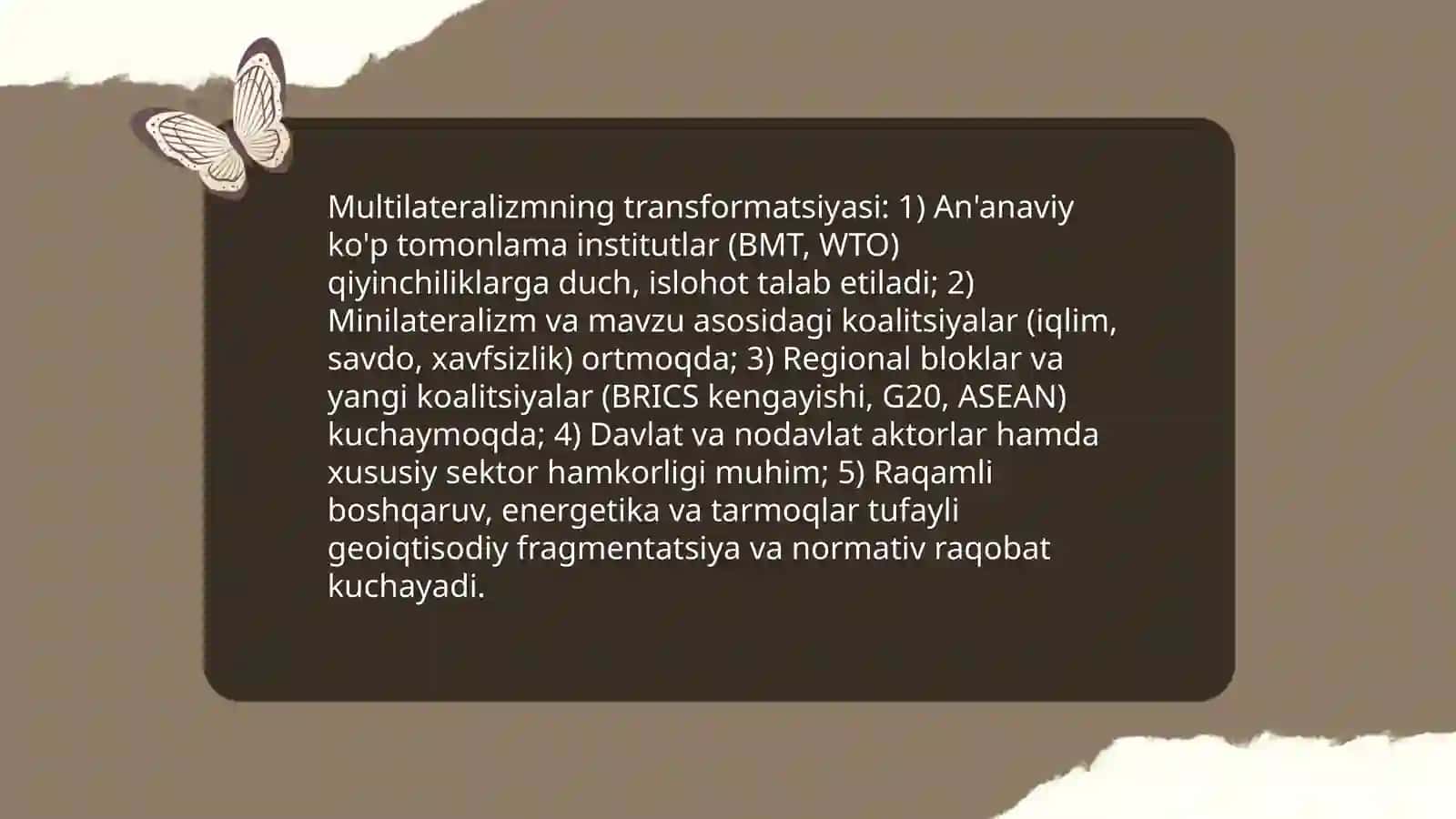 Globalizatsiya sharoitida xalqaro munosabatlar konsepsiyalarining transformatsiyasi 4
