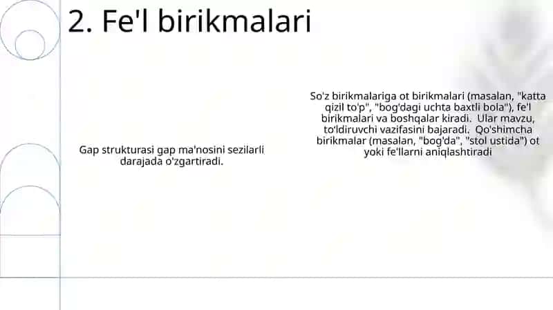 Sintaktik gap boʻlaklari 4