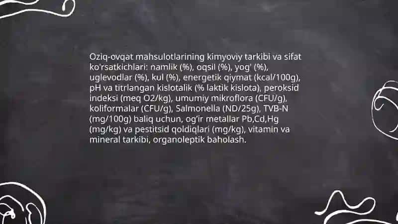 Tovarlar kimyosi 4