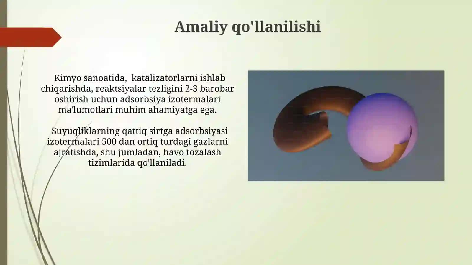 Suyuqliklarning qattiq modda sirtiga adsorbilanish izotermasi 4