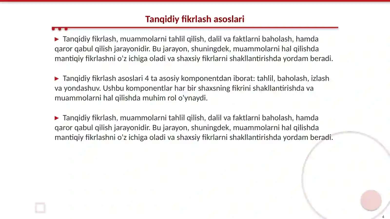 Argumentatsiya tanqidiy fikrlash menanizimi 4