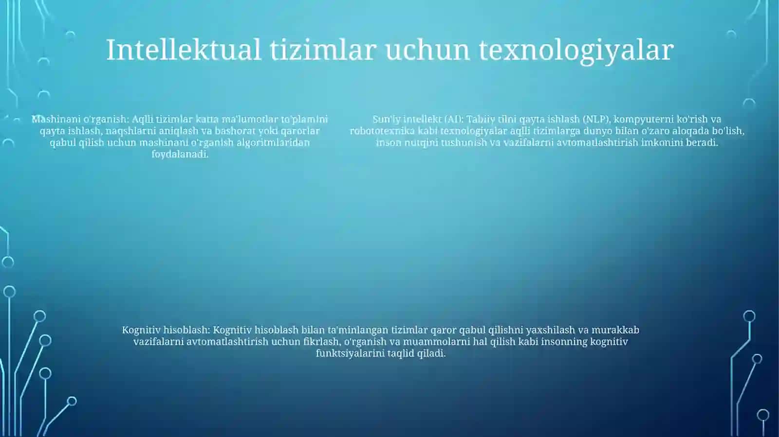 Intelektual Tizimlar Va Texnologiyalar 4