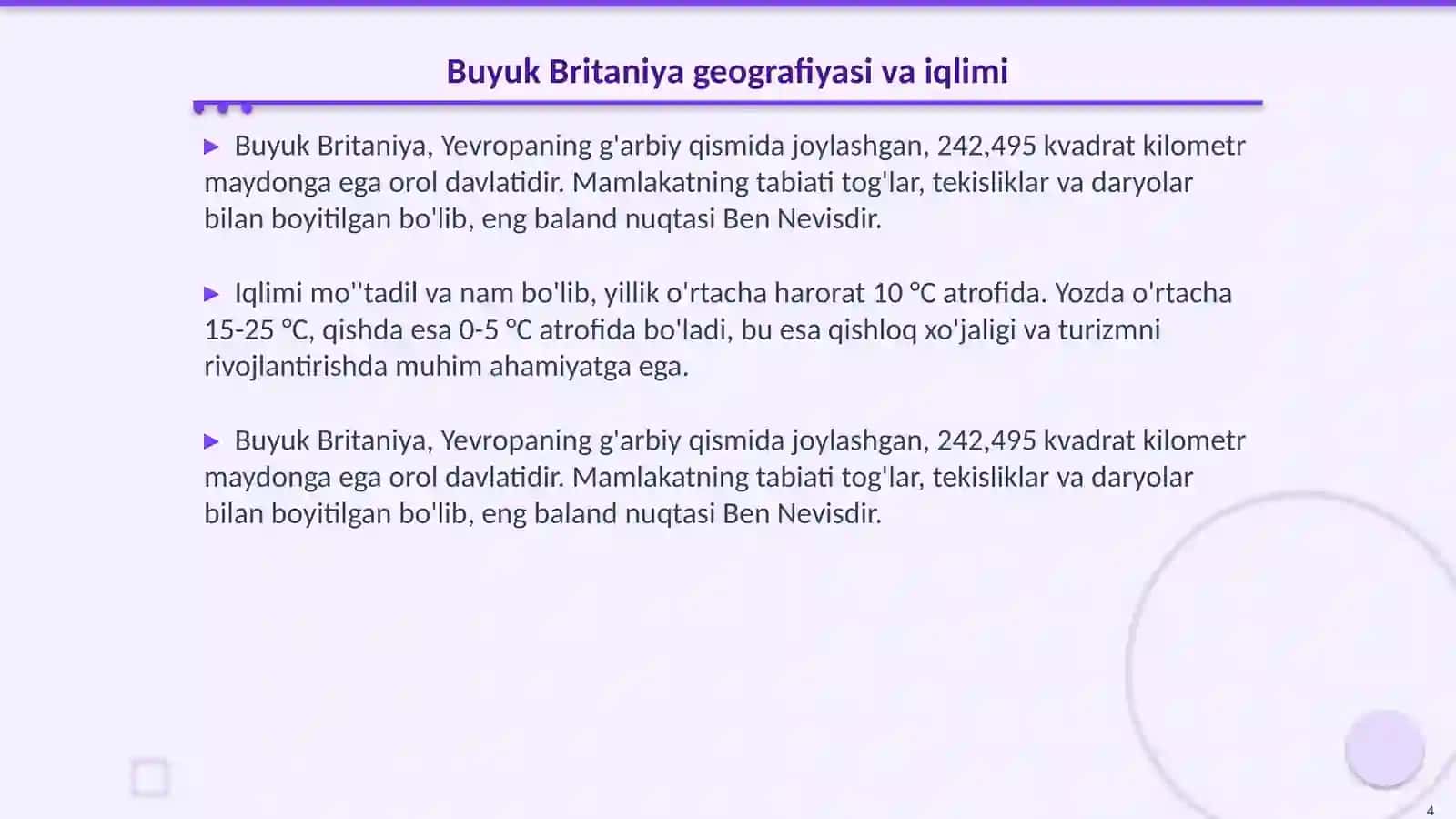 Buyuk Britaniya tarixi, iqlimi va sanoati 4