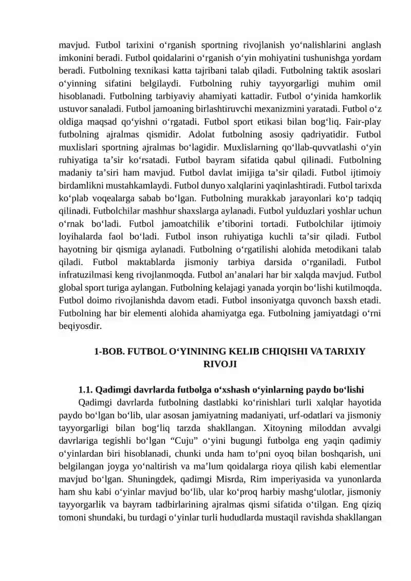 Futbol o‘yini haqida ma’lumot (tarixi, qoidalari) 4
