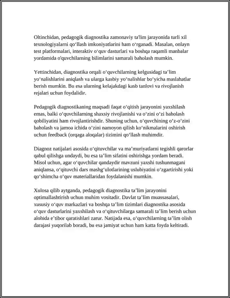 PEDAGOGIK DIAGNOSTIKANING MAZMUNI VA AHAMIYATI 4