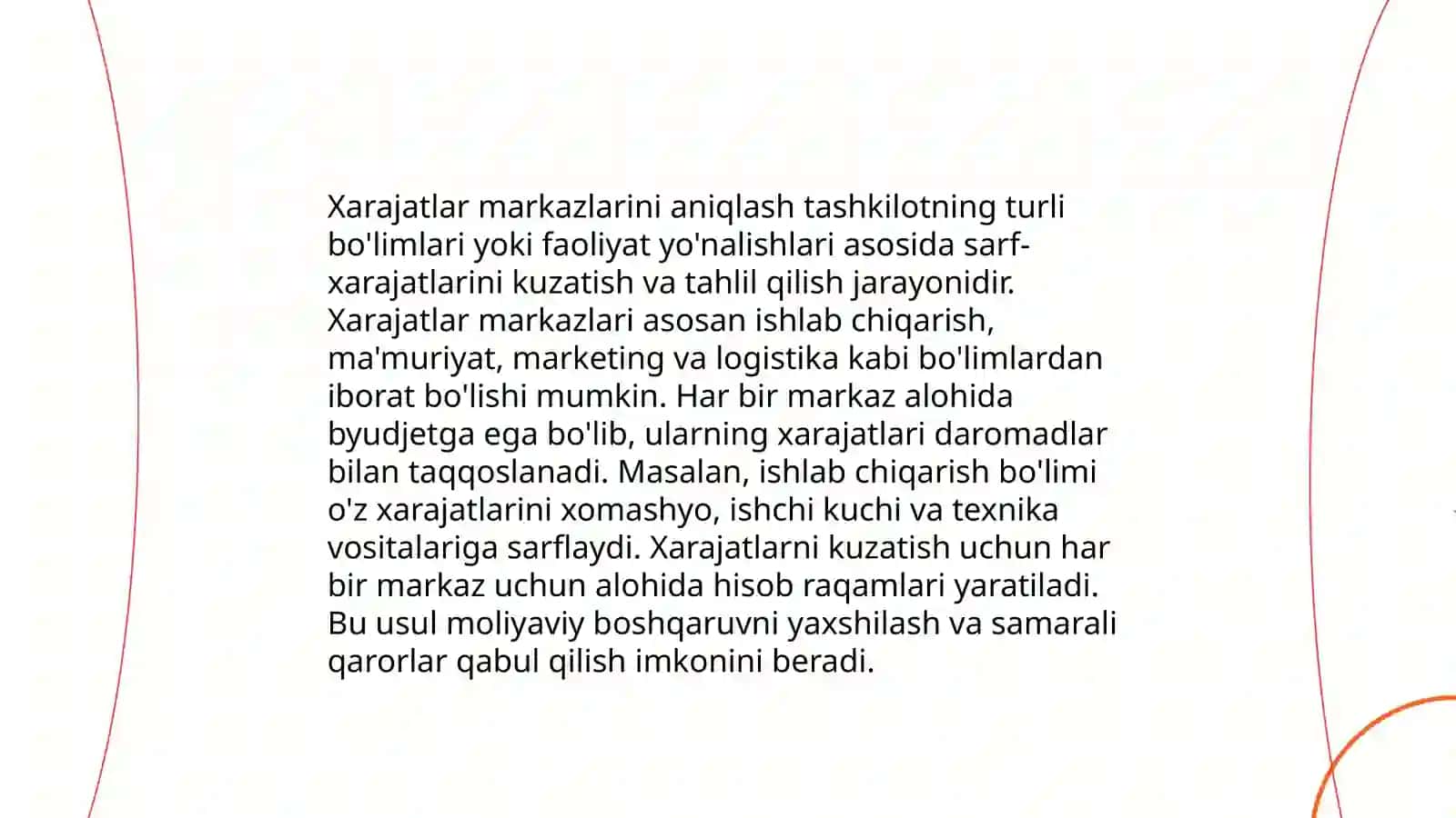 Faoliyatga asoslangan xarajatlarni hisoblash 4