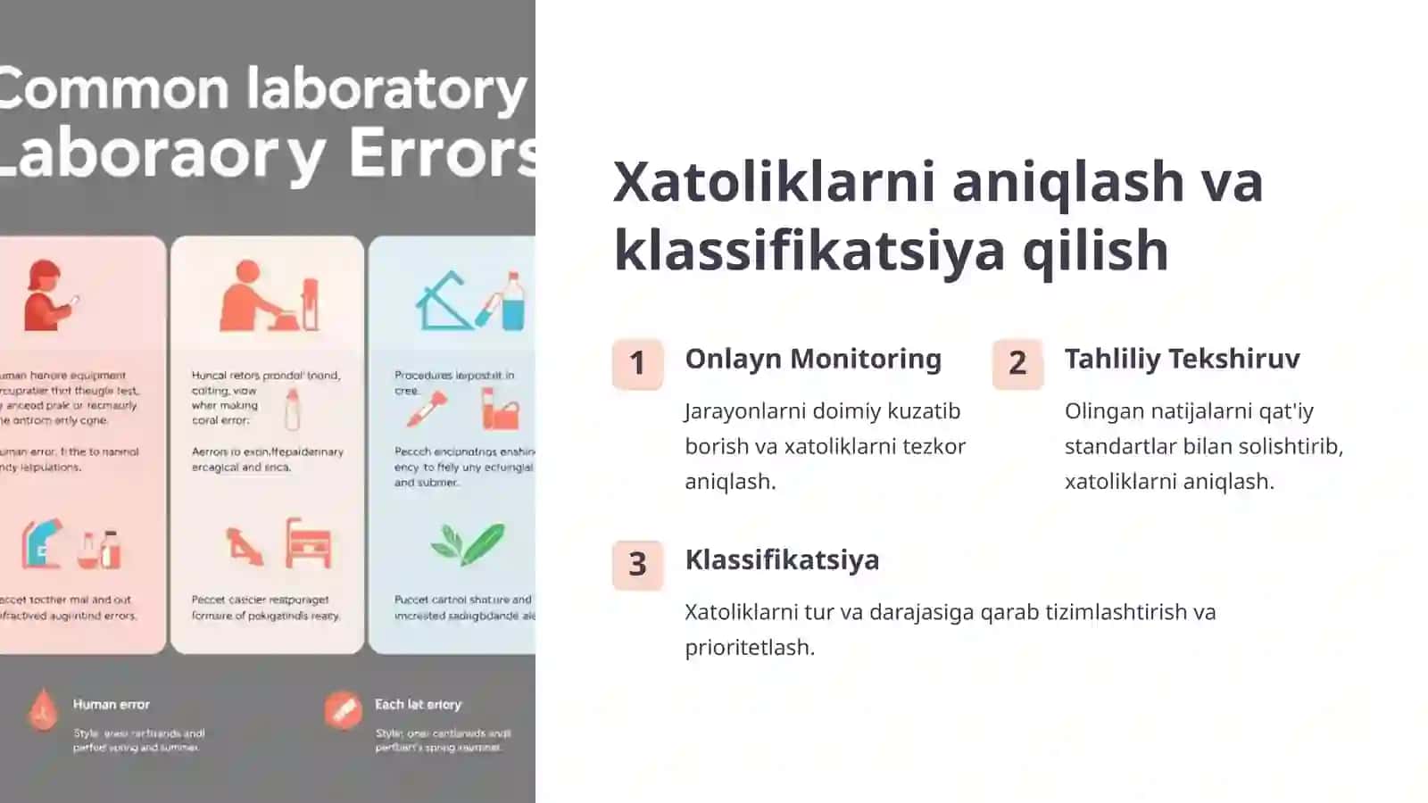 Laboratoriya xatoliklarini aniqlash va bartaraf etish yoʻllari 4