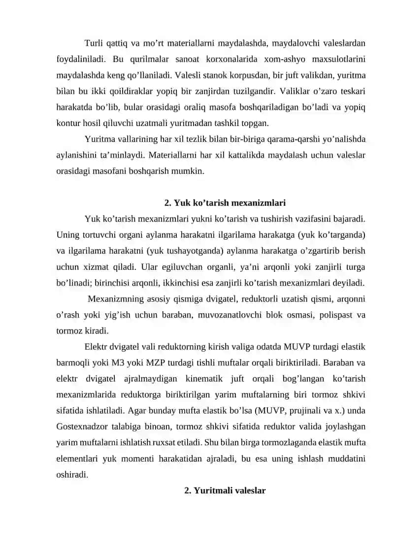 Mexanik yuritmaning kinematik hisobi 4