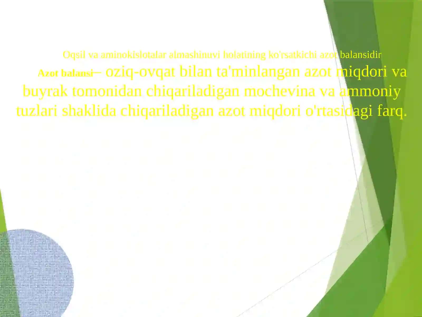 Aminokislotalar almashinuvining umumiy yo’llari 4