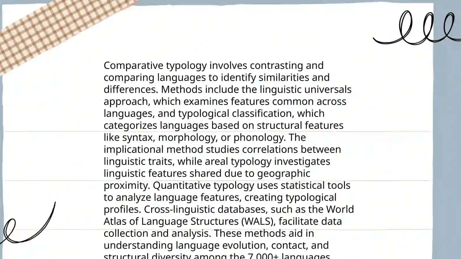 Comparative typology as a subject: subject matter, types, tasks, approaches 4