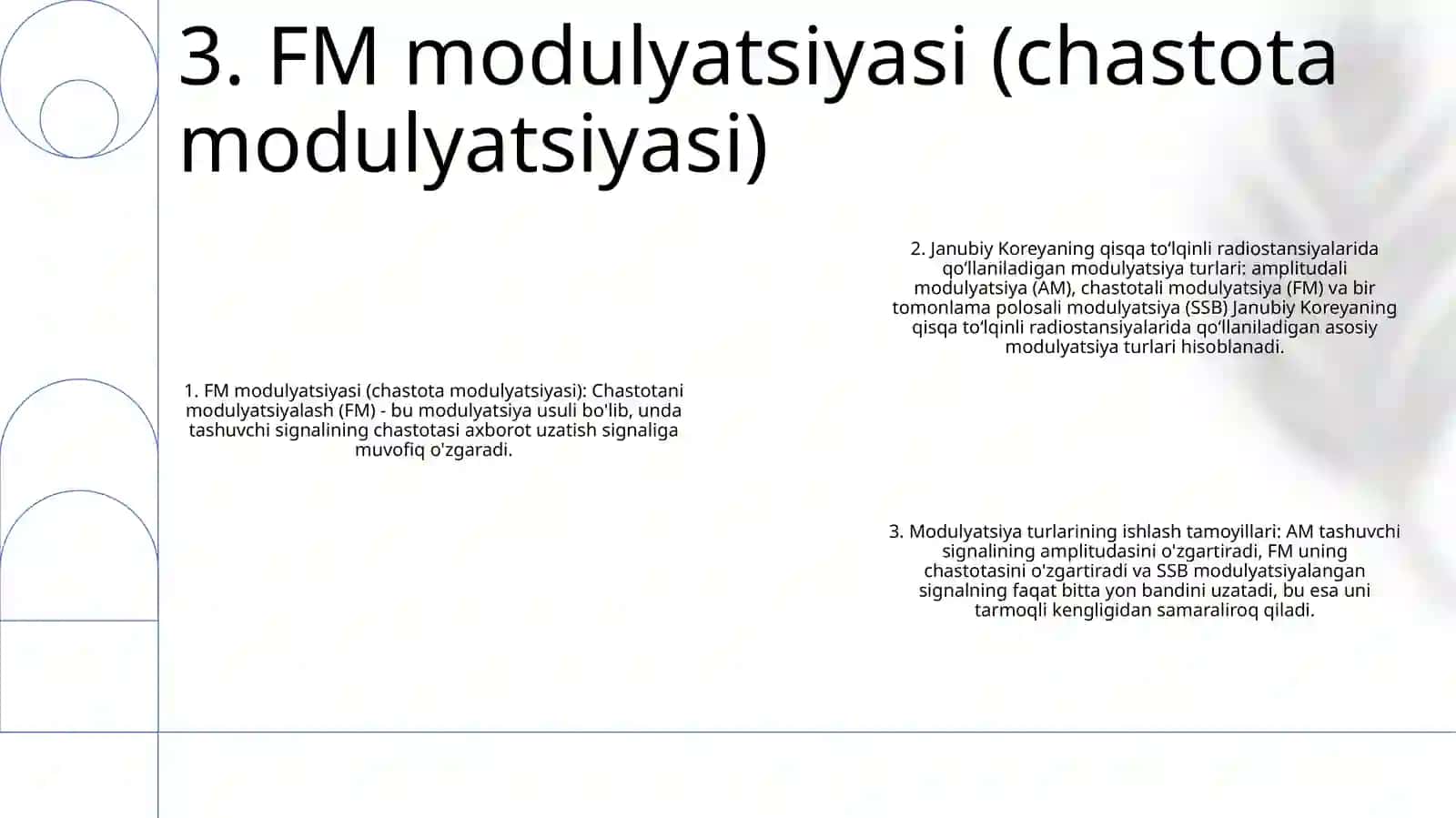 Janubiy Koreaning Qisqa To‘Lqin Diapazonli Radiostansiyalarida Qo‘Llanadigan Modulyatsiya Turlari Va Ularning Ishlash Usullari 4