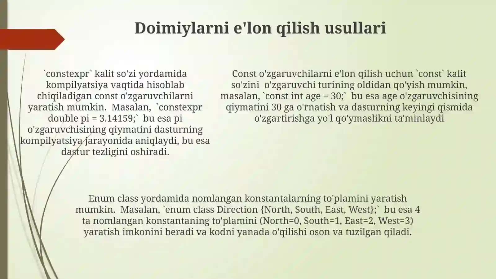 Doimiy turlari va ularning xususiyatlari 4