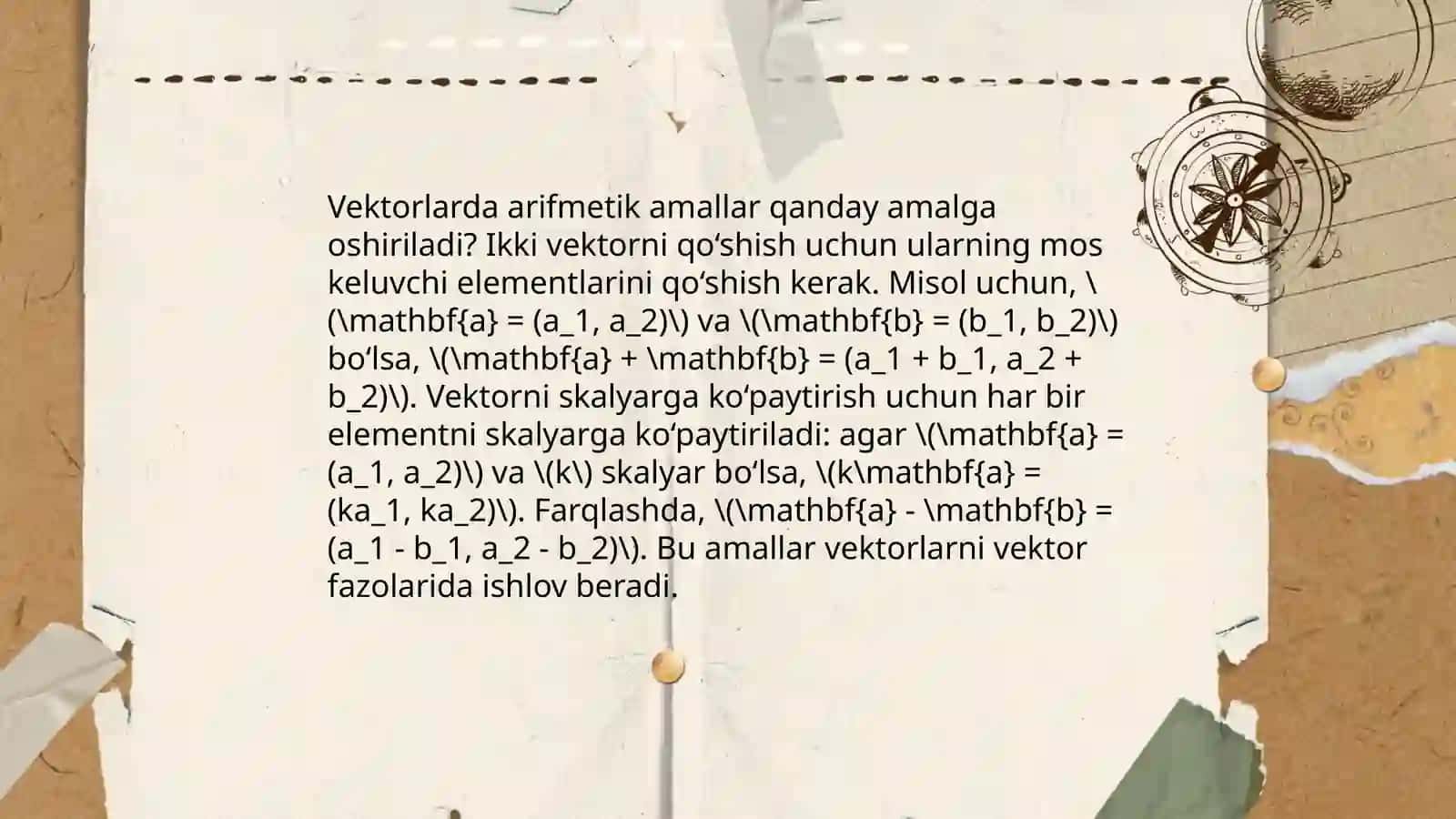 Arifmetik vektor fazo 4