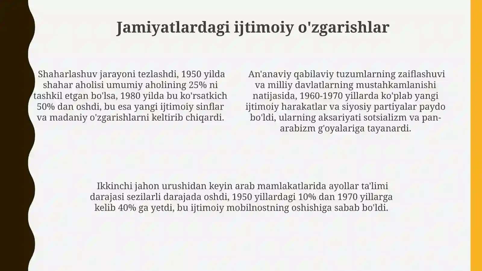 Ikkinchi jahon urushidan keyin Arab davlatlaridagi o’zgarishlar 4