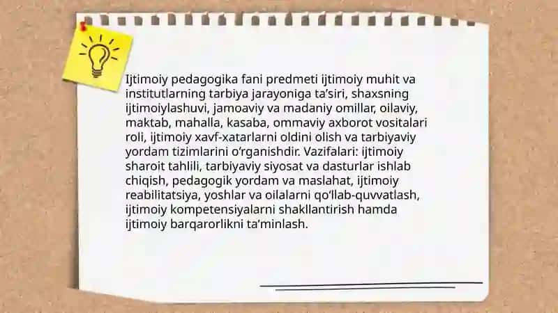 Ijtimoiy pedagogika bilim sohasi 4
