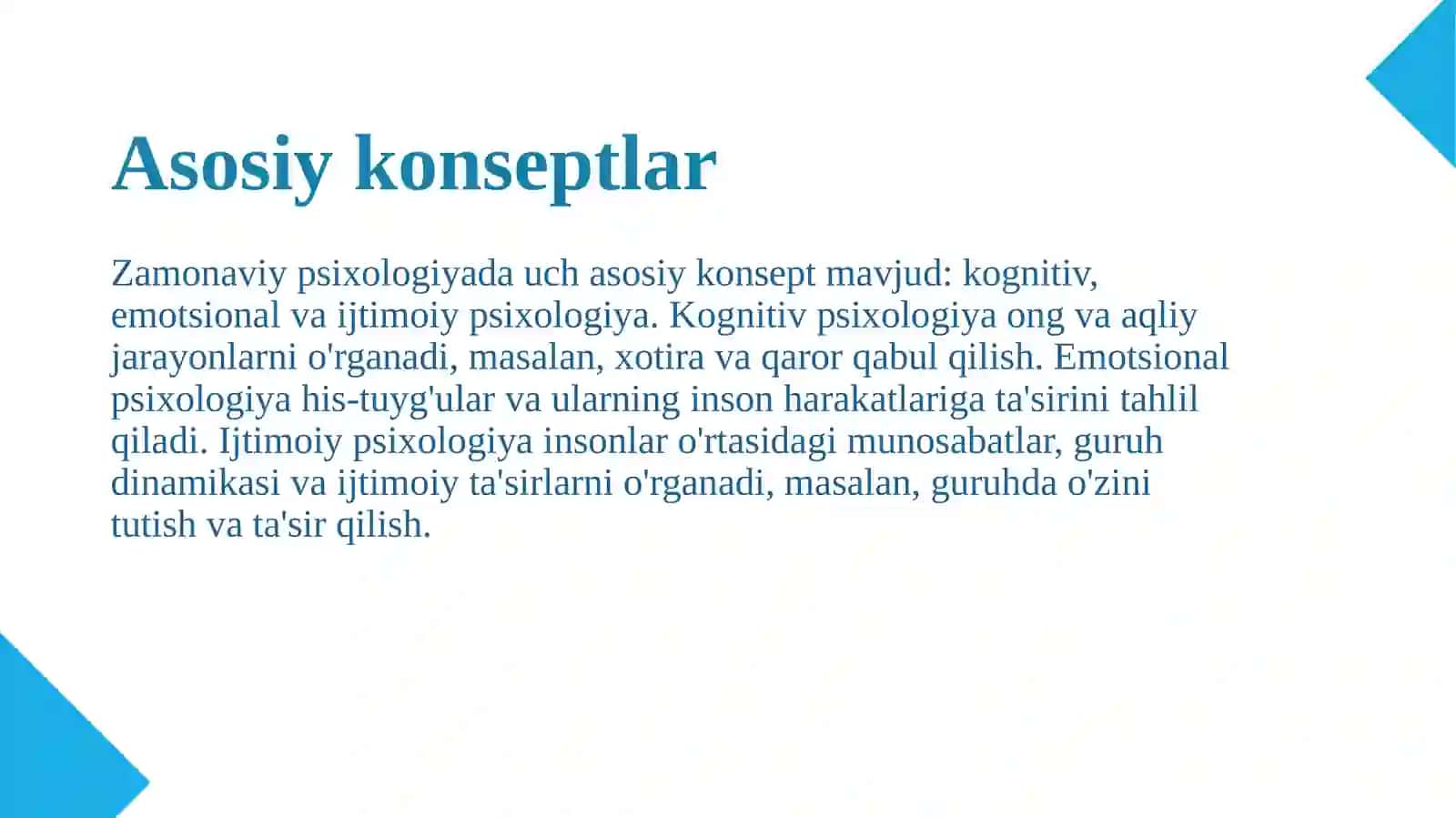 Psixologiyaning zamonaviy tendensiyalari 4