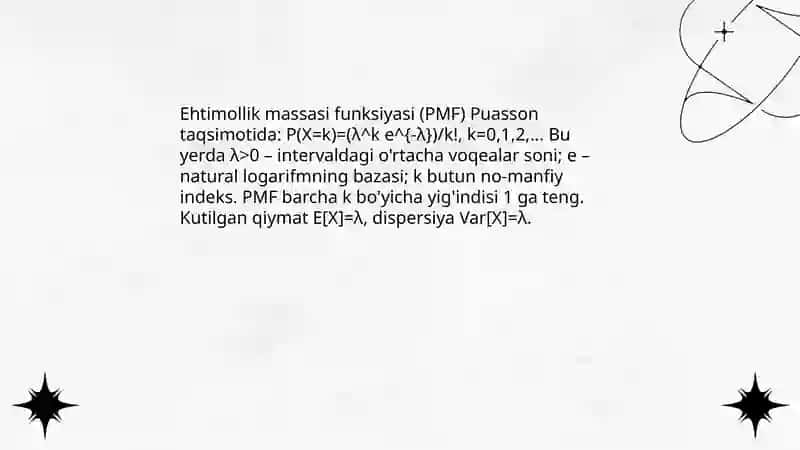 Puasson taqsimoti 4