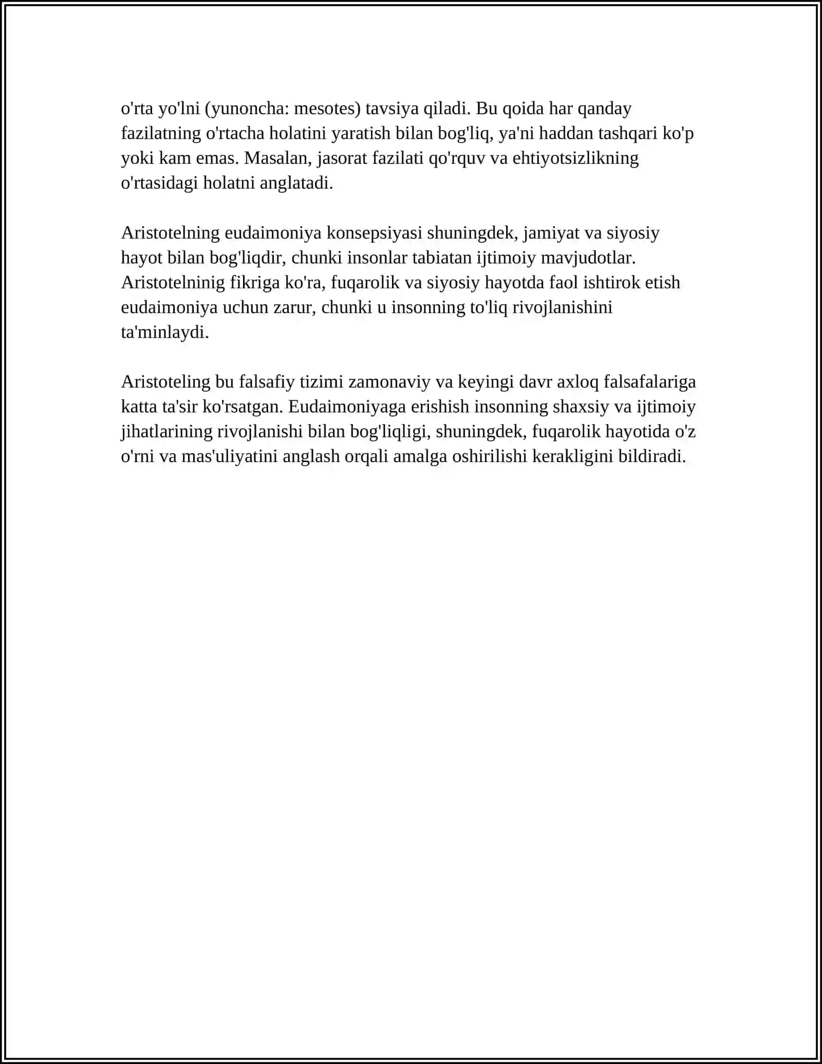 ARISTOTELNING AXLOQIY VA ESTETIK QARASHLARI 4