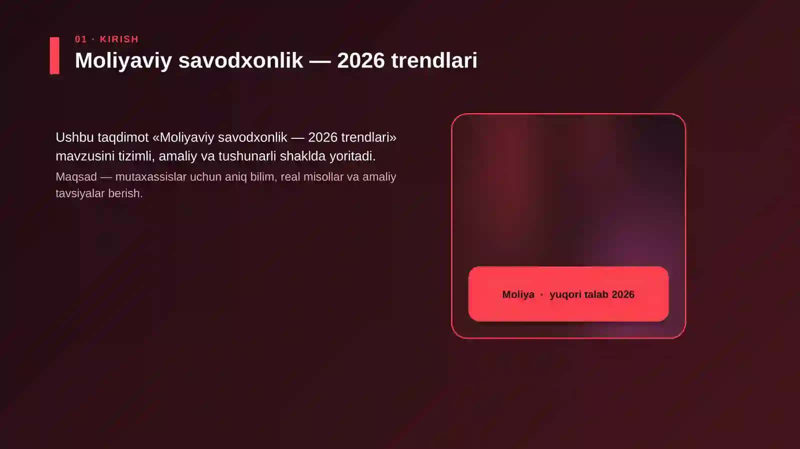Moliyaviy savodxonlik — 2026 trendlari 4