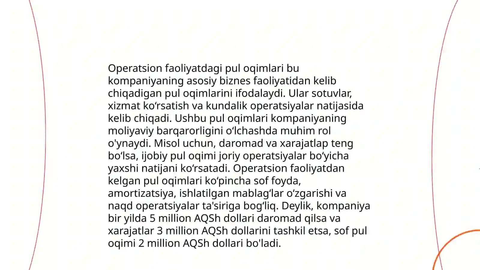 Pul oqimlari tahlili 4