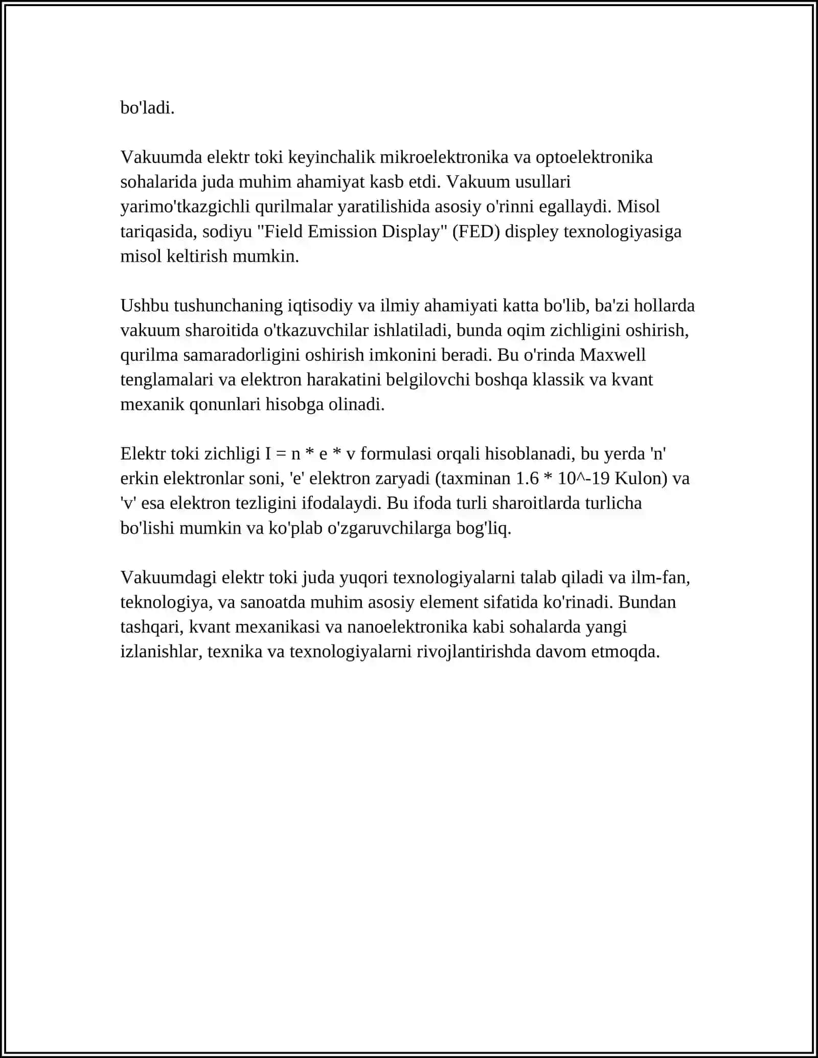 VAKUUMDA ELEKTR TOKI 4