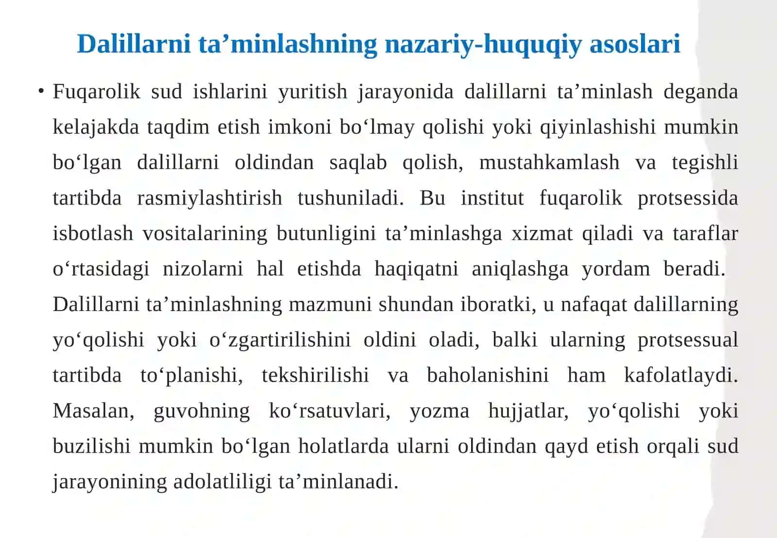 Dalillarni ta’minlash 4