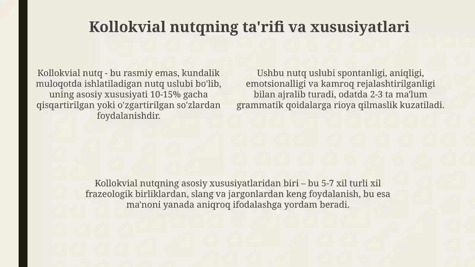 Kollokvial nutq uslubi 4
