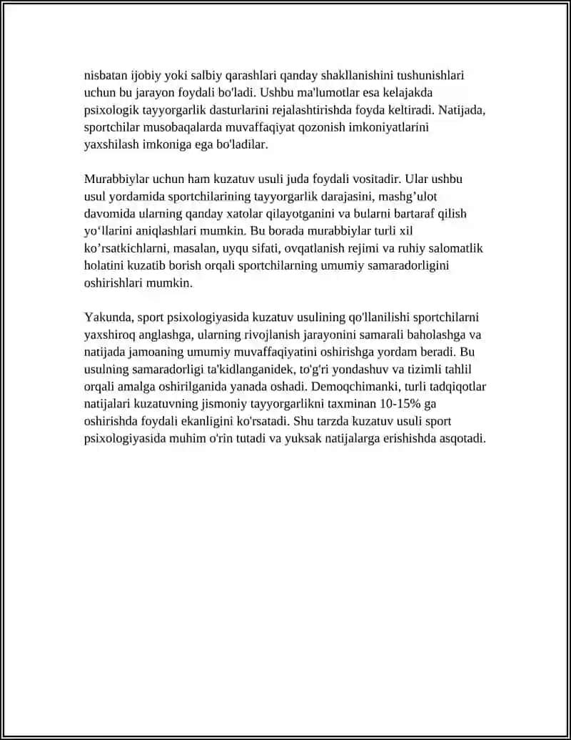 SPORT PSIHOLOGIYASIDA USULLARNING QO'LLANILISHI 4