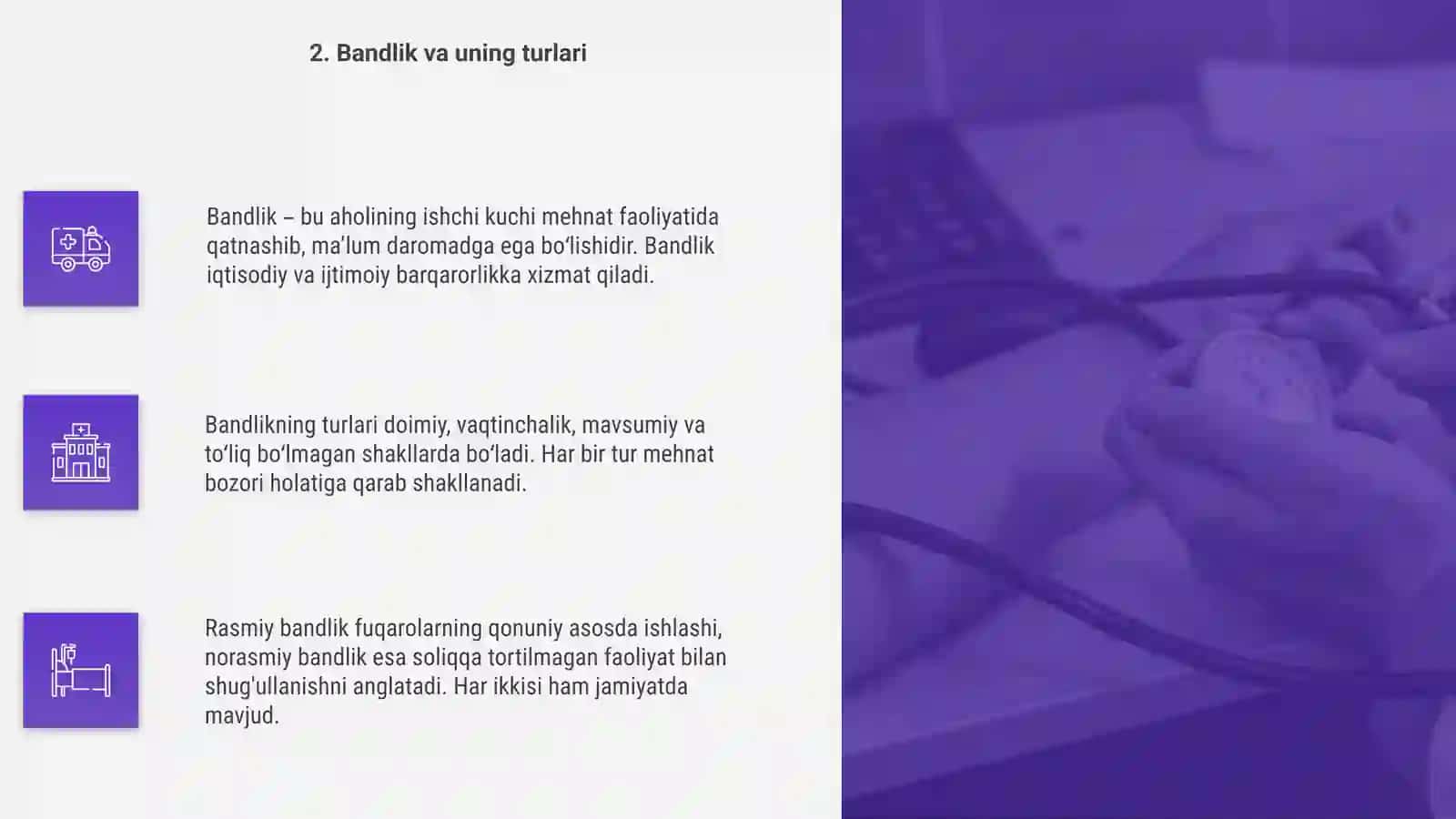 Ishchi kuchi, uning bandligi va ishsizlik 4