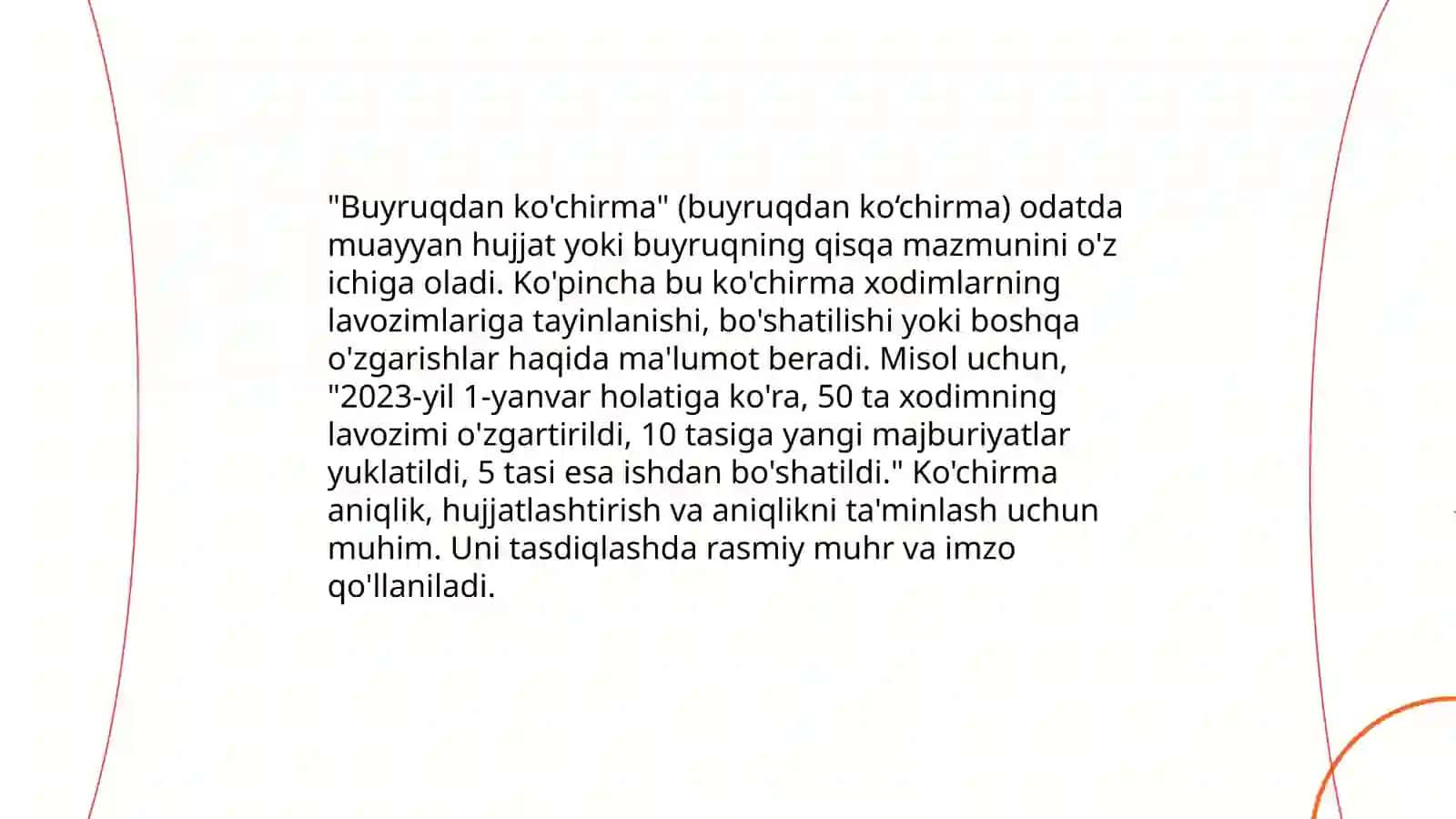 Farmoyish hujjatlar 4