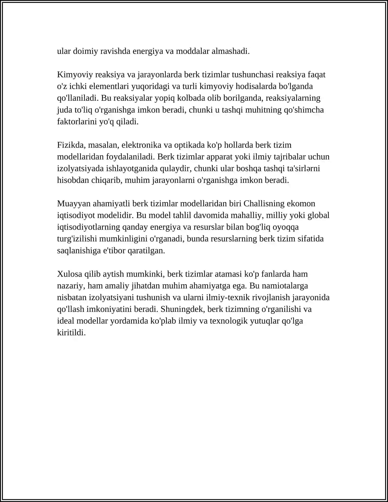 BERK SISTEMALARNI IDENTIFIKATSIYALASH XOSSALARI 4