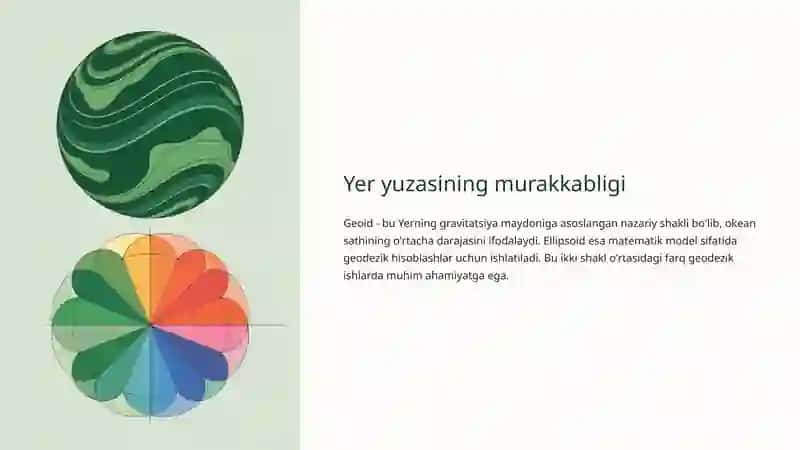 Geodeziya va yer yuzasi tushunchasi 4