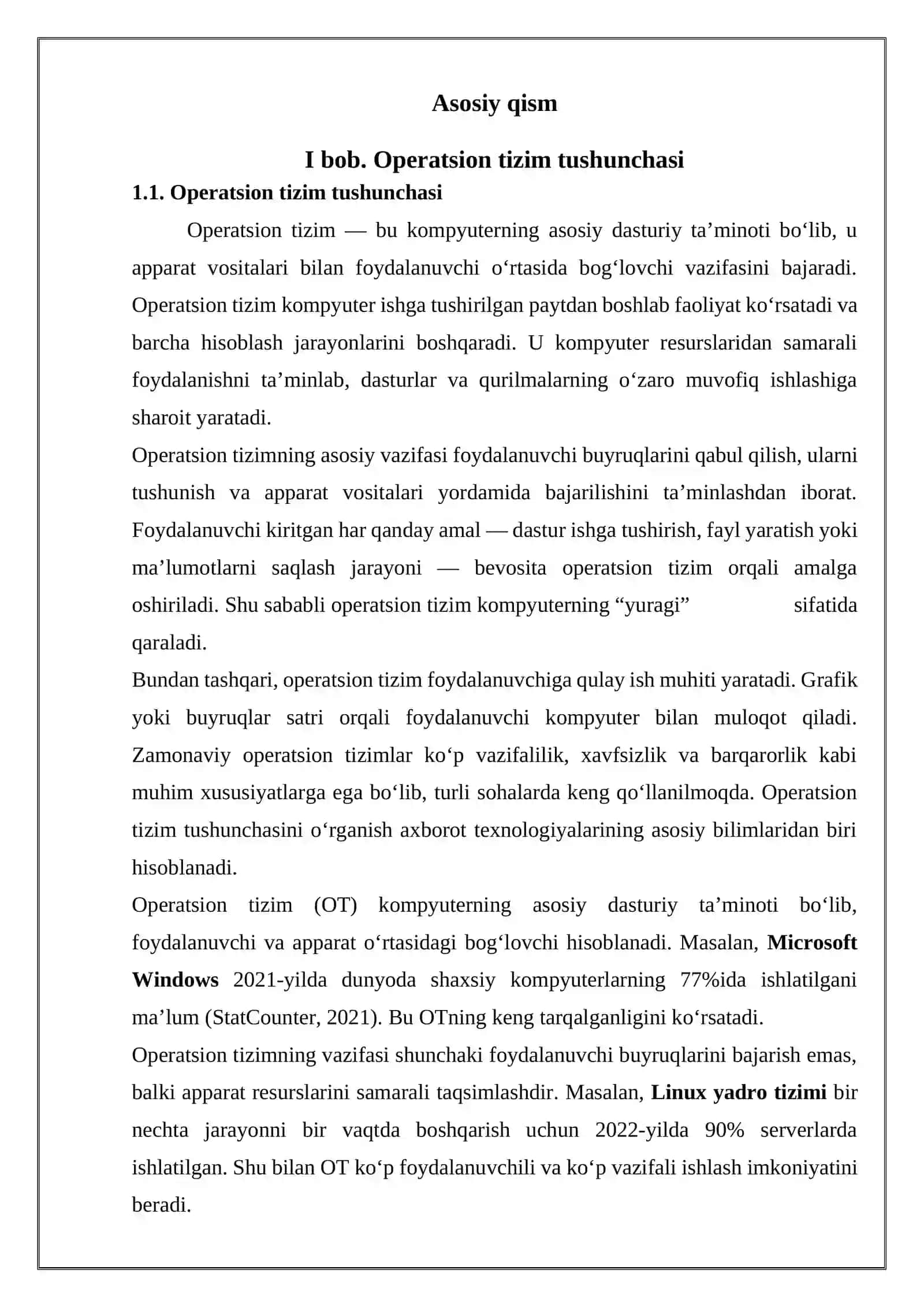 Operatsion tizim tushunchasi va uning vazifalari 4