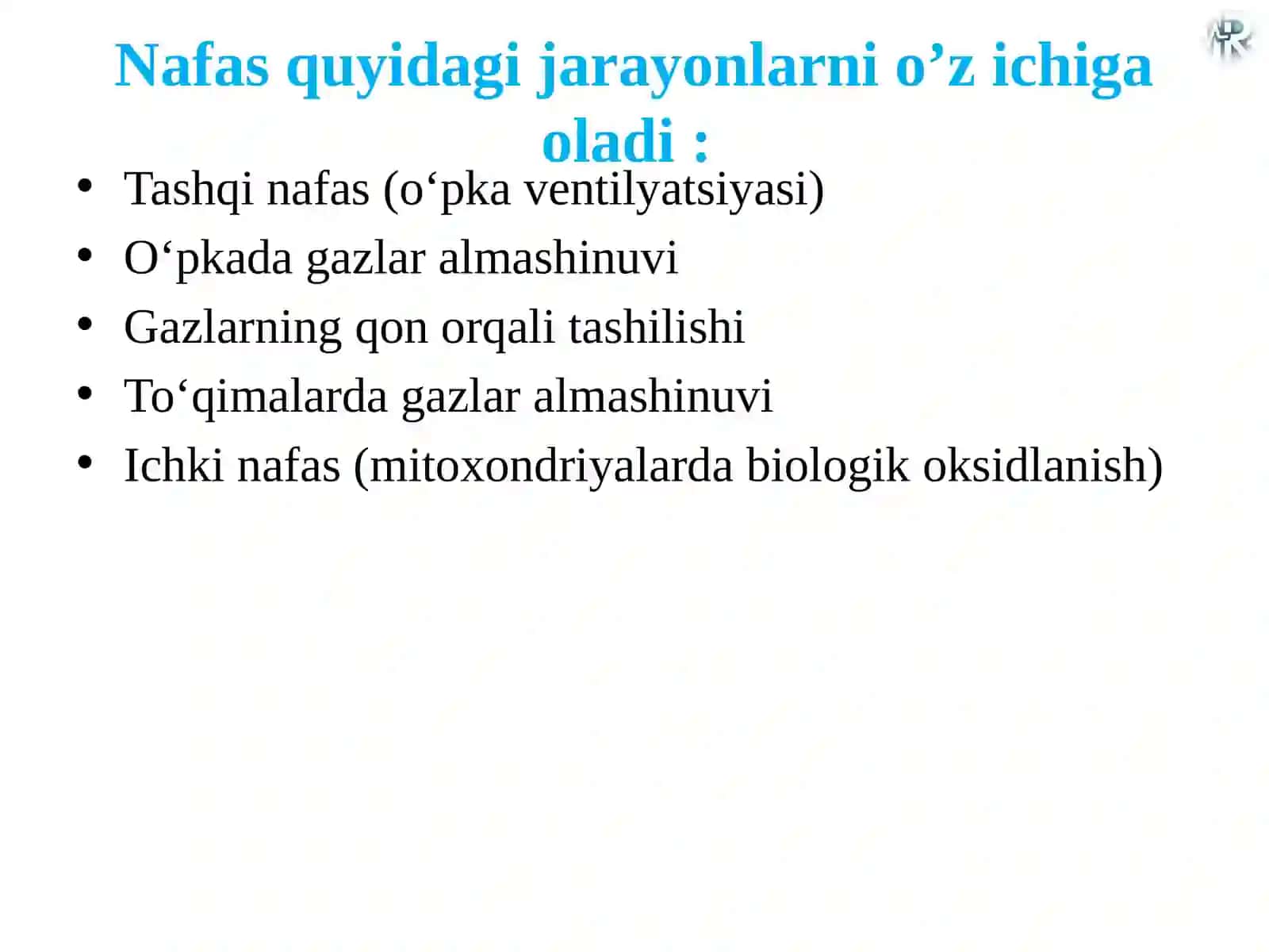 Nafas tizimi fiziologiyasi 4