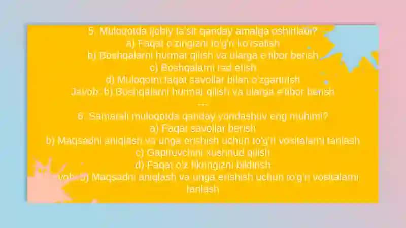 Muloqotning samarali ta'sir vositasi 4