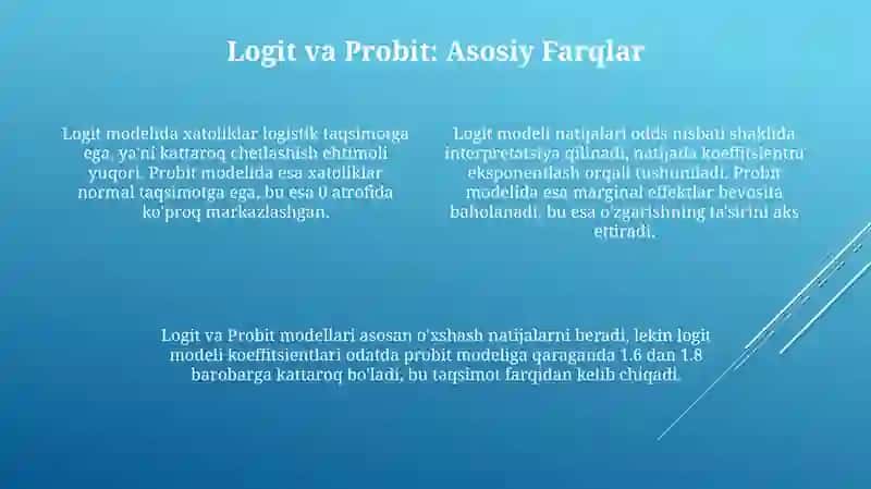 Logit va probit modellari 4