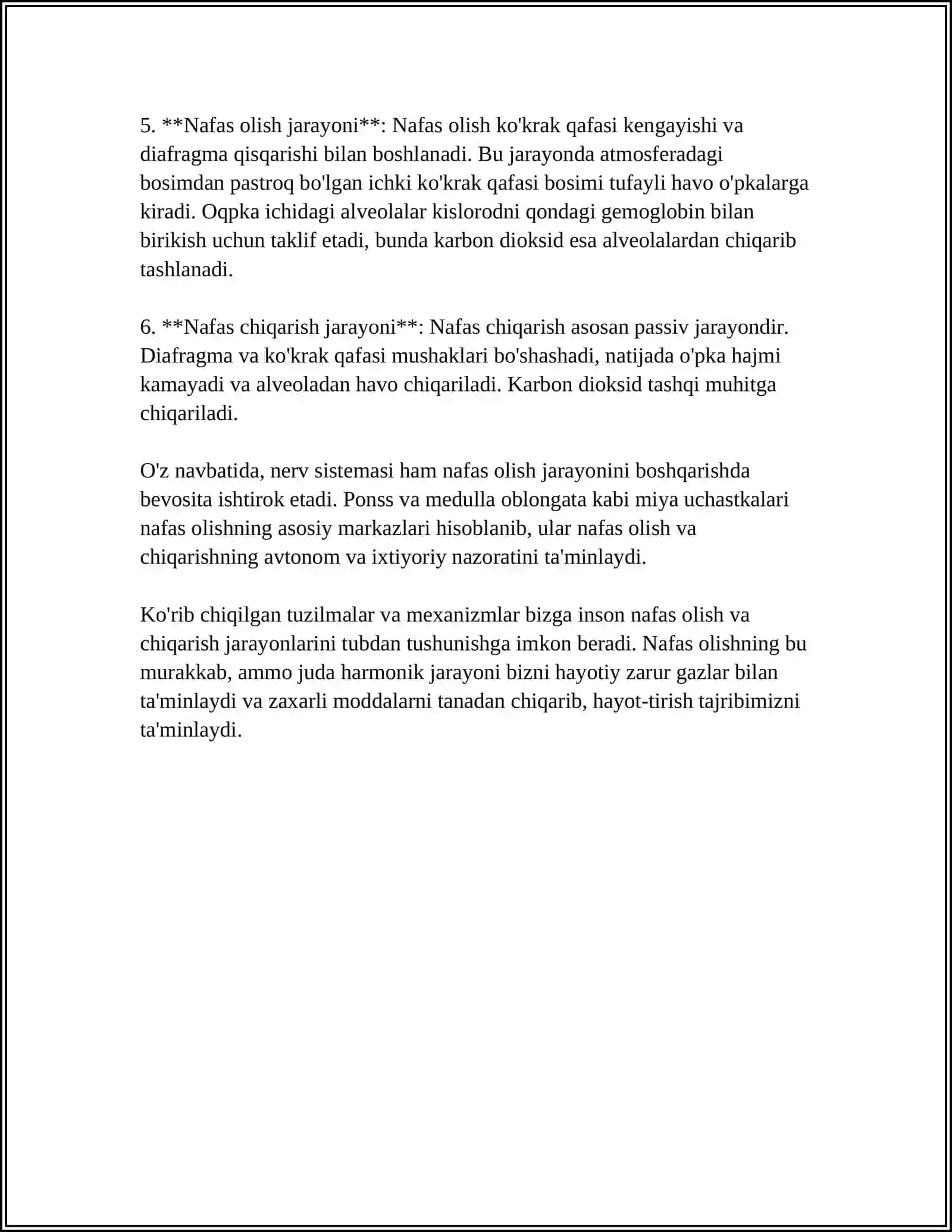 Nafas olish va nafas chiqarish 4