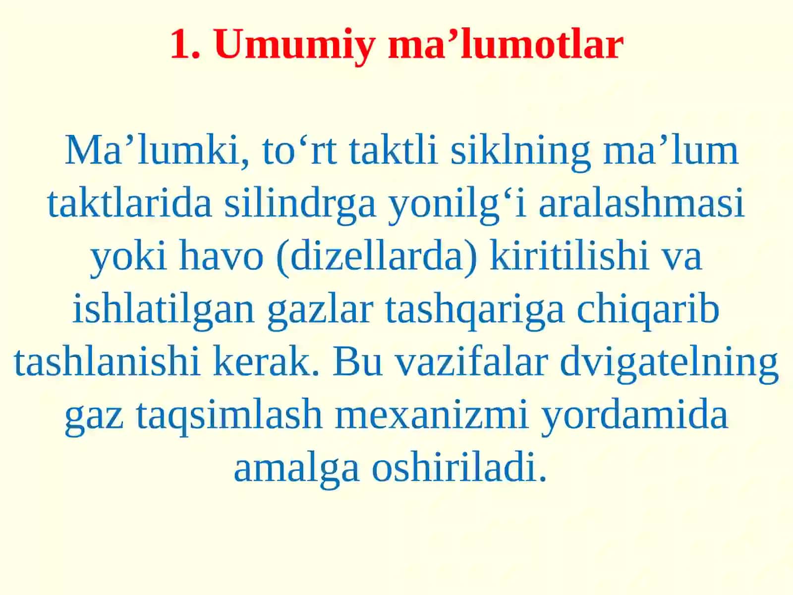 ICHKI YONUVDVIGATЕLINING GAZ TAQSIMLASH MEXANIZMININGKONSTRUKSIYASI VA HISOBI 4